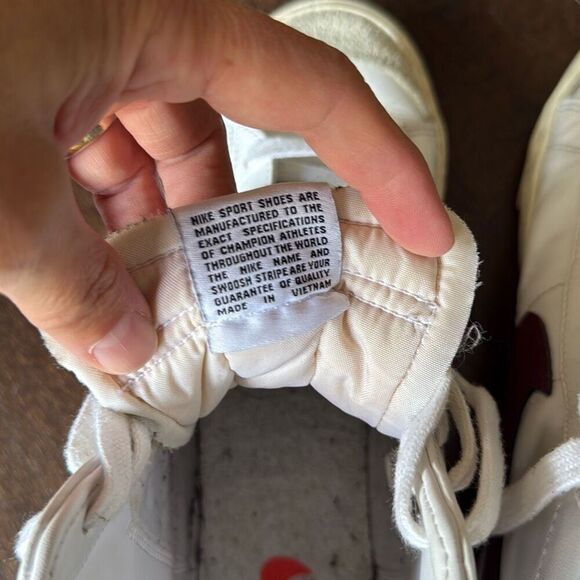 Nike Blazer mid 77 men’s size 10 white burgandy high top basketball old school a - Picture 6 of 8